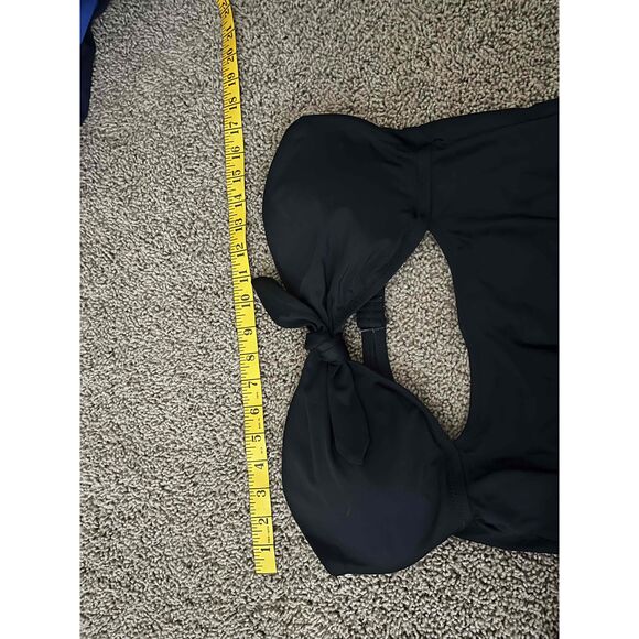 Cupshe Black Knot Detail Cut-Out One-Piece Swimwear Women Size XL Long - Picture 3 of 5